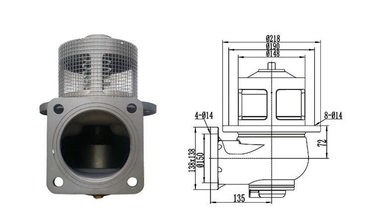 4 Inch Aluminum Alloy API Manual Bottom Valve Emergency Shut off Valve