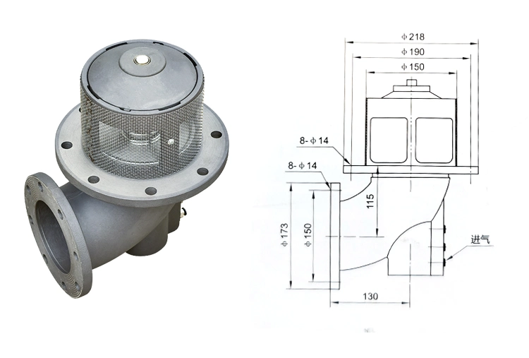 4&prime;&prime; Aluminum Alloy Round Flange Emergency Shut-off Valve for Oil Tank Trucks