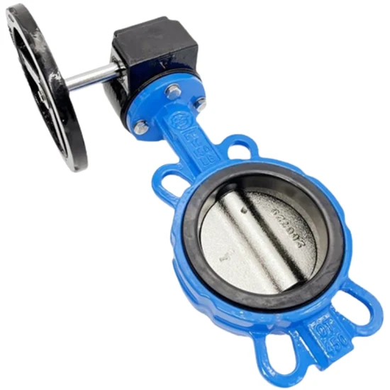 API 609 Pn1.6 Ductile Iron Centre Sealing Worm Gear Wafer Butterfly Valve